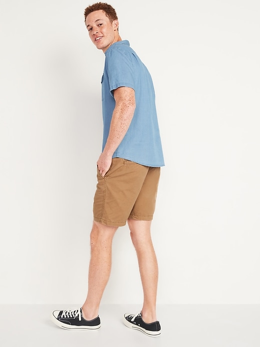 View large product image 2 of 3. Straight Lived-In Khaki Non-Stretch Shorts for Men - 10-inch inseam