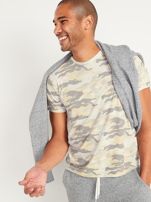 Soft-Washed Printed Crew-Neck T-Shirt for Men