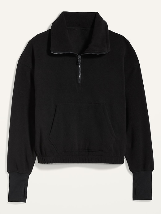 Image number 4 showing, Loose Quarter-Zip Micro Performance Fleece Sweatshirt