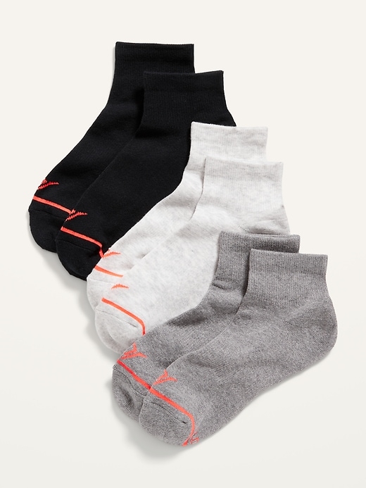 View large product image 1 of 1. Athletic Low Quarter Crew Socks 3-Pack For Women
