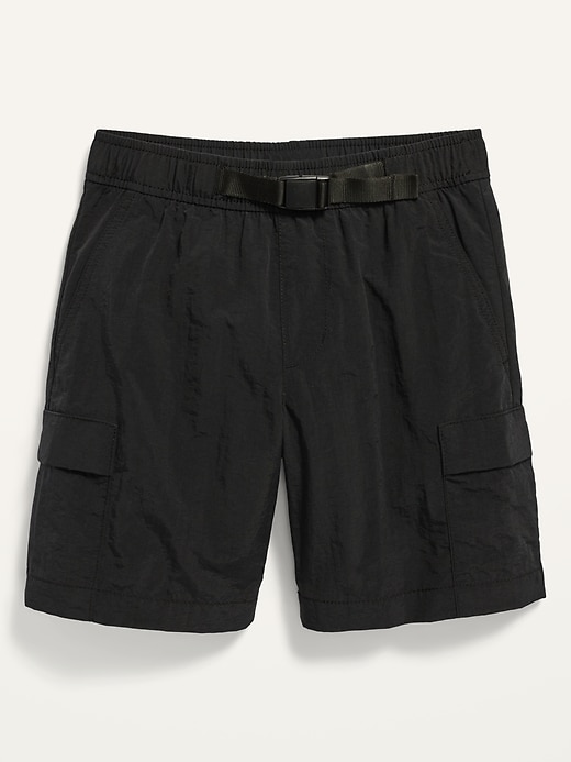 View large product image 1 of 1. Belted Nylon Cargo Shorts For Boys