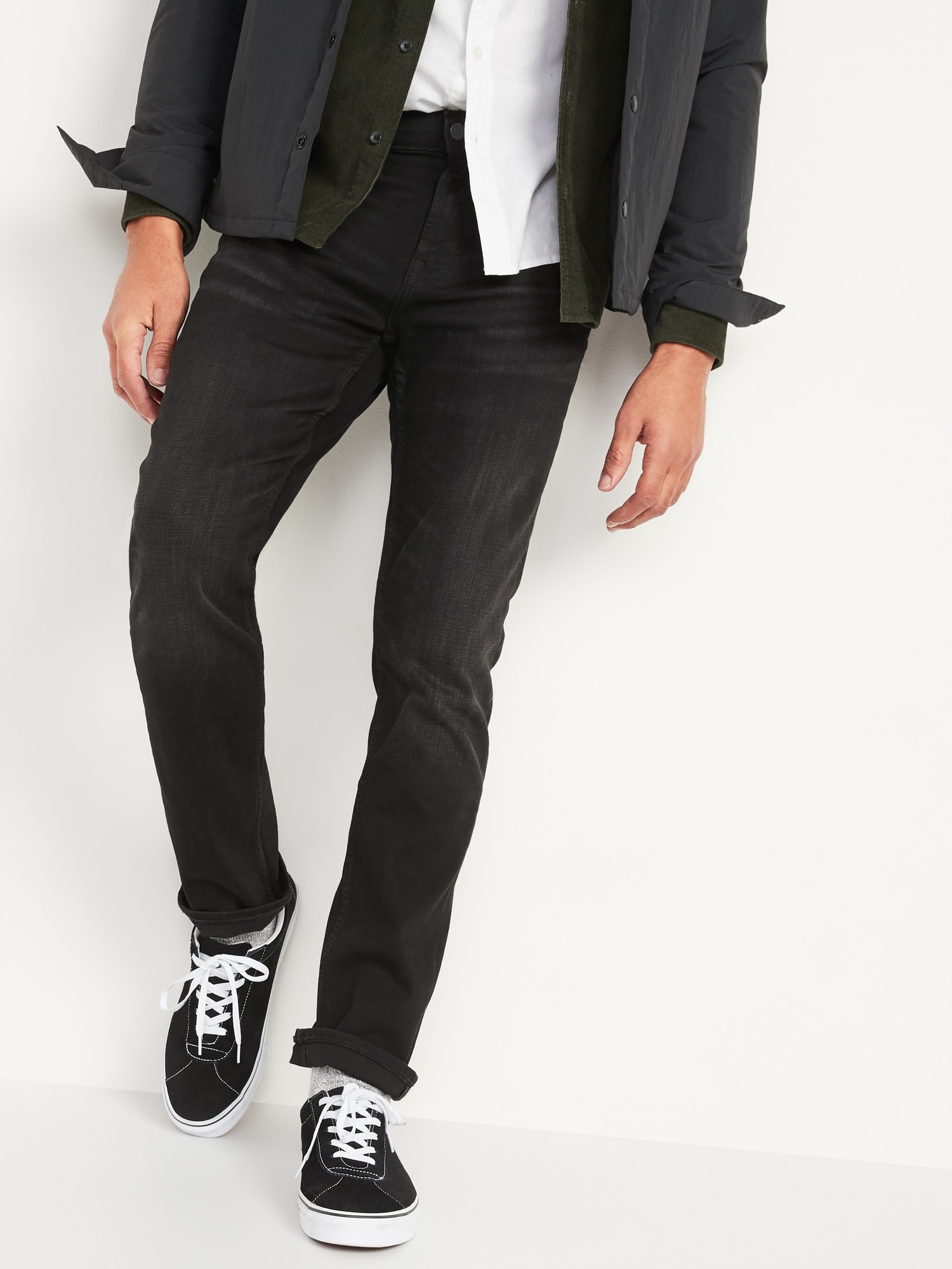 All-New Slim 360° Stretch Performance Black Jeans for Men | Old Navy