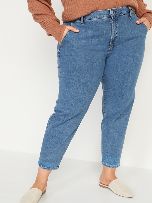 Image number 1 showing, Extra High-Waisted Secret-Smooth Pockets Sky Hi Straight Plus-Size Jeans