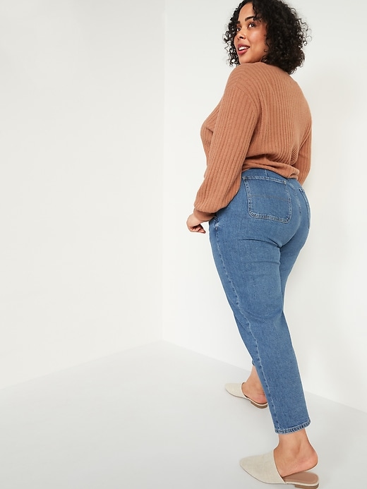 Image number 2 showing, Extra High-Waisted Secret-Smooth Pockets Sky Hi Straight Plus-Size Jeans