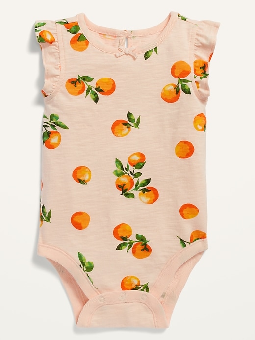 View large product image 1 of 1. Unisex Ruffle-Sleeve Bodysuit for Baby
