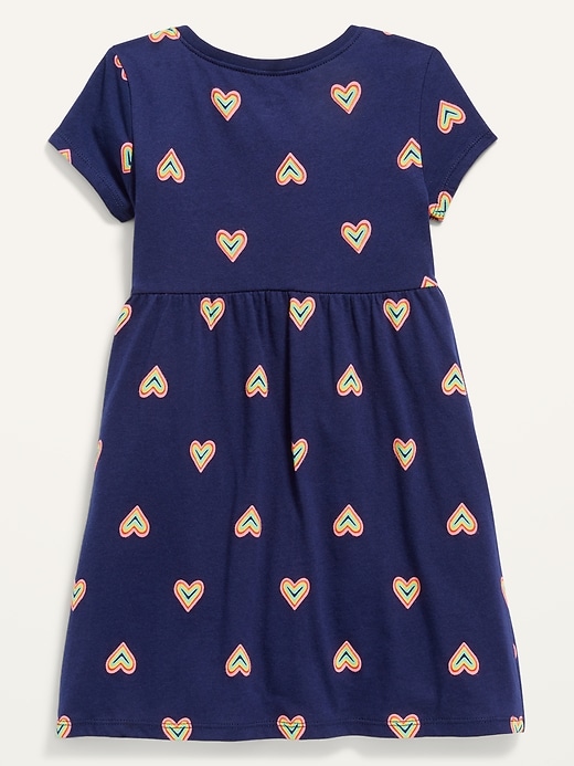 View large product image 2 of 2. Fit & Flare Short-Sleeve Jersey Dress for Toddler Girls