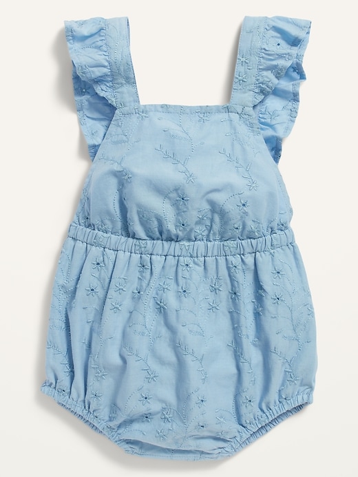 View large product image 1 of 2. Sleeveless Eyelet Bubble One-Piece for Baby