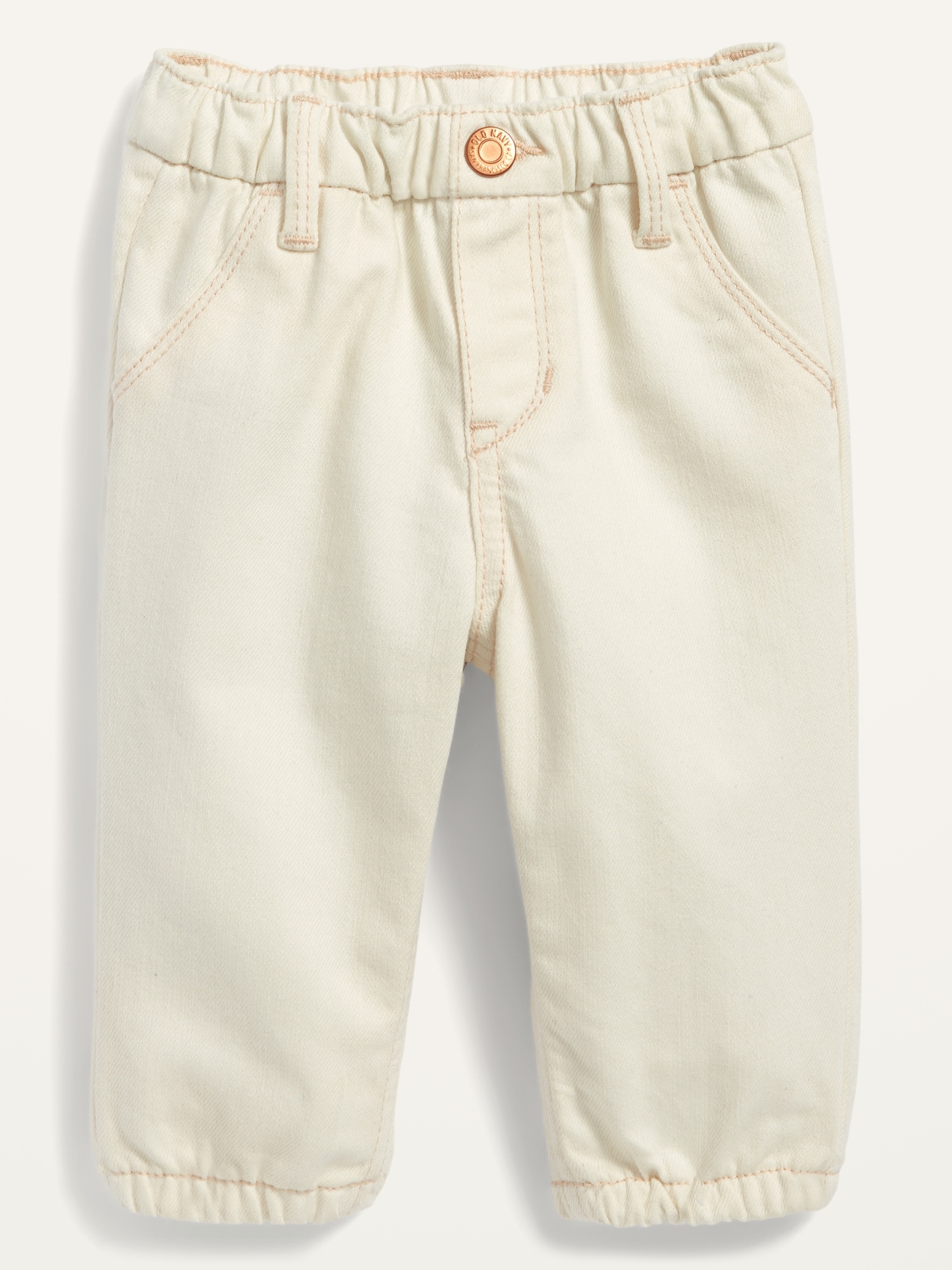 Unisex Garment-Washed Pull-On Jean Joggers for Baby