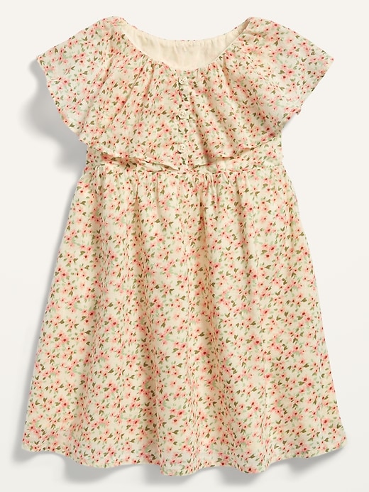 View large product image 1 of 1. Fit & Flare Ruffle-Trim Floral Dress for Toddler Girls