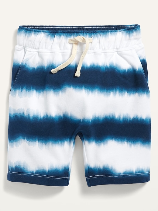 View large product image 1 of 1. Vintage U-Shaped Tie-Dye-Stripe Shorts for Toddler Boys