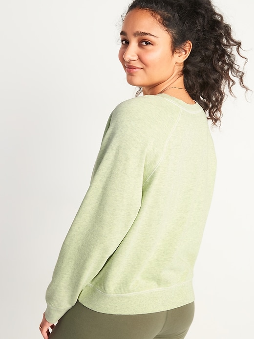 Image number 2 showing, Vintage Garment-Dyed Crew-Neck Sweatshirt for Women