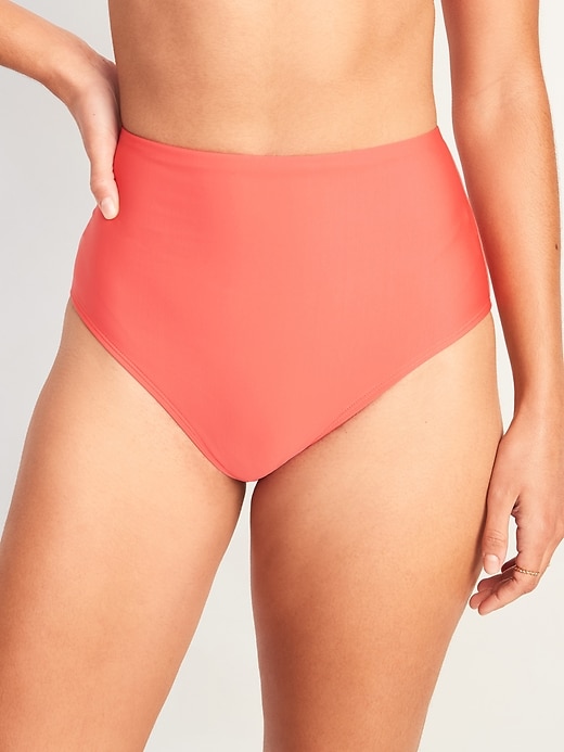View large product image 1 of 2. High-Waisted Swim Bottoms