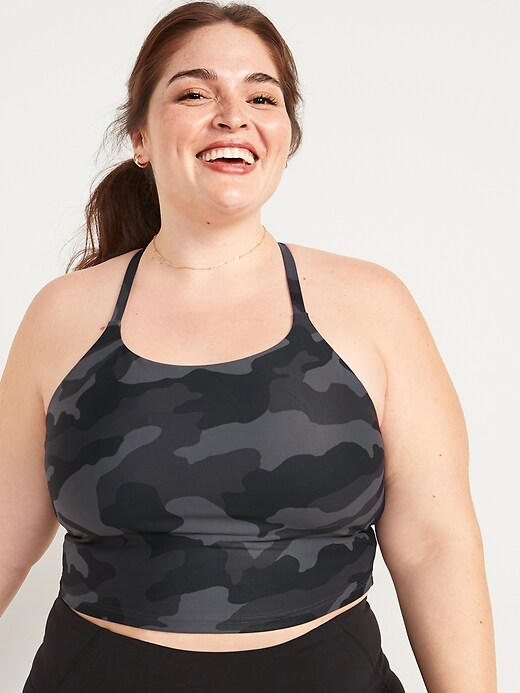 Light Support PowerSoft Plus-Size Long-Line Sports Bra Old Navy