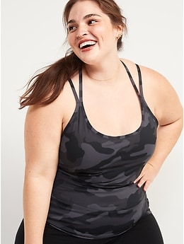 Strappy PowerSoft Shelf-Bra Plus-Size Tank Top