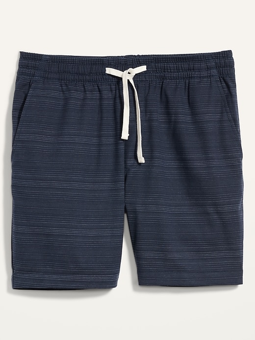 View large product image 1 of 1. Striped Twill Jogger Shorts -- 7-inch inseam