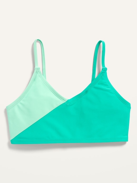View large product image 1 of 1. Color-Blocked Swim Top for Girls