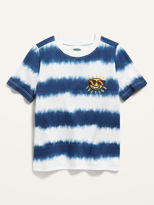 View large product image 1 of 2. Short-Sleeve Tie-Dye-Stripe T-Shirt for Toddler Boys