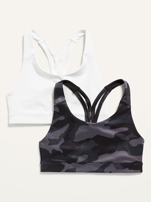 Image number 1 showing, Medium Support Strappy Sports Bra 2-Pack