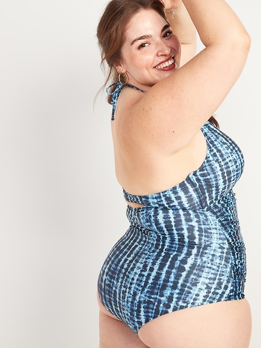 Image number 2 showing, Secret-Smooth Halter Plus-Size One-Piece Swimsuit