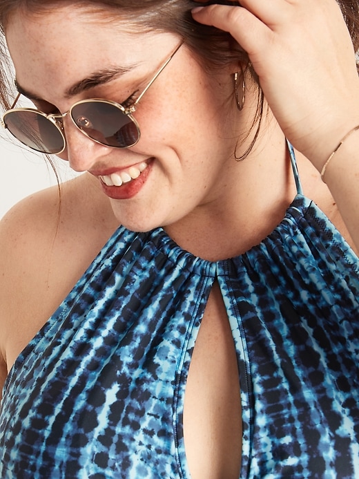 Image number 3 showing, Secret-Smooth Halter Plus-Size One-Piece Swimsuit
