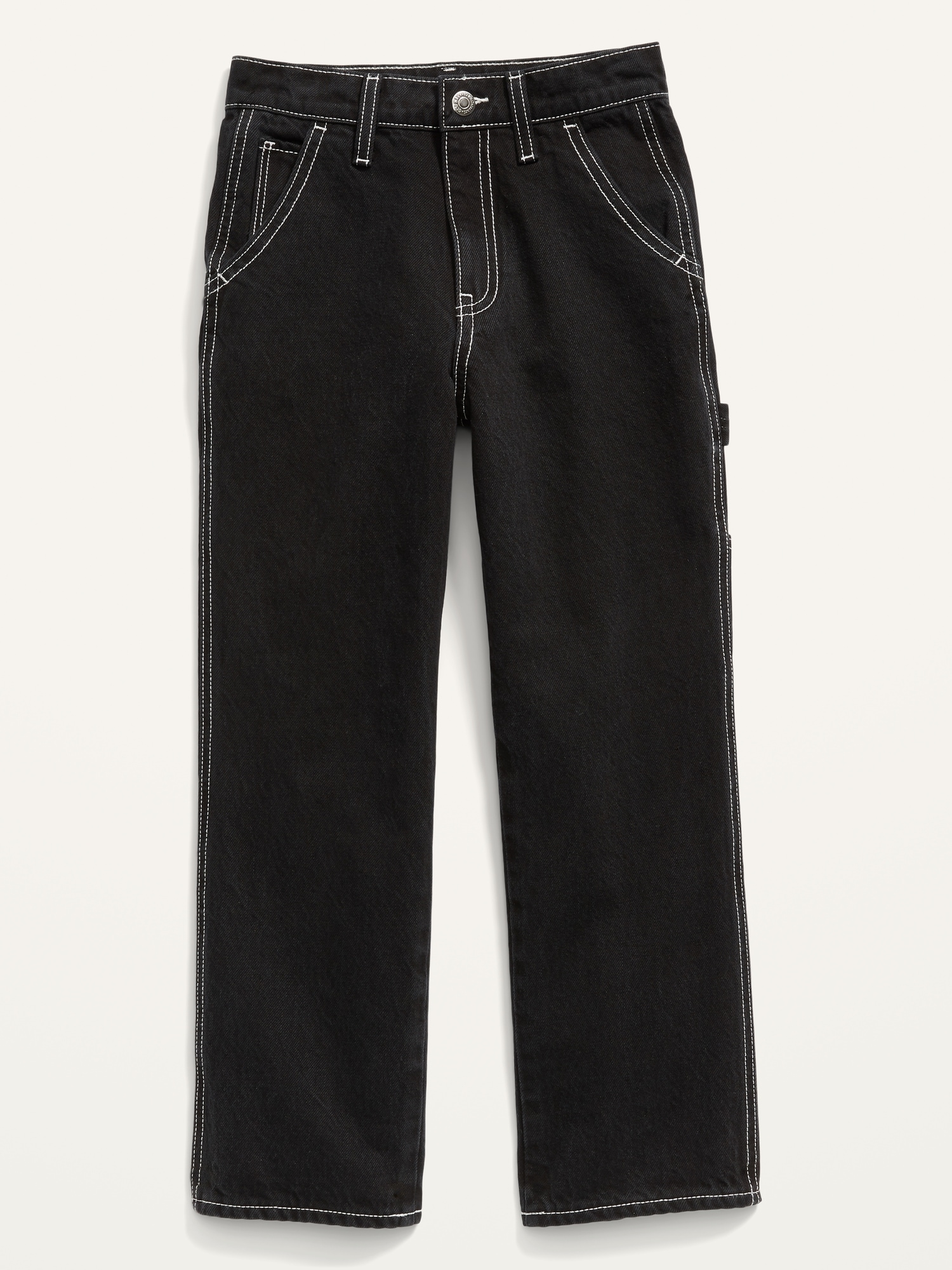 High-Waisted Workwear Ankle Jeans for Girls