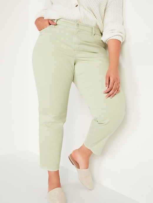 View large product image 1 of 2. High-Waisted Secret-Smooth Pockets O.G. Straight Plus-Size Jeans