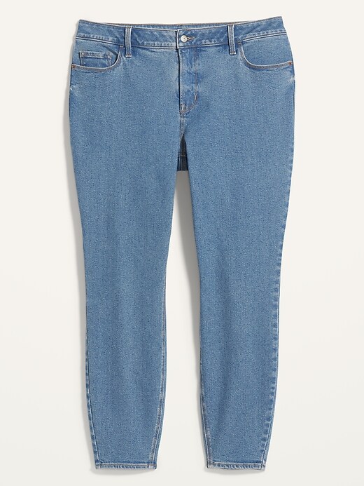 Image number 4 showing, High-Waisted Secret-Smooth Pockets Rockstar Super Skinny Plus-Size Jeans