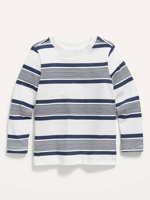 View large product image 1 of 1. Long-Sleeve Striped Tee for Toddler Boys