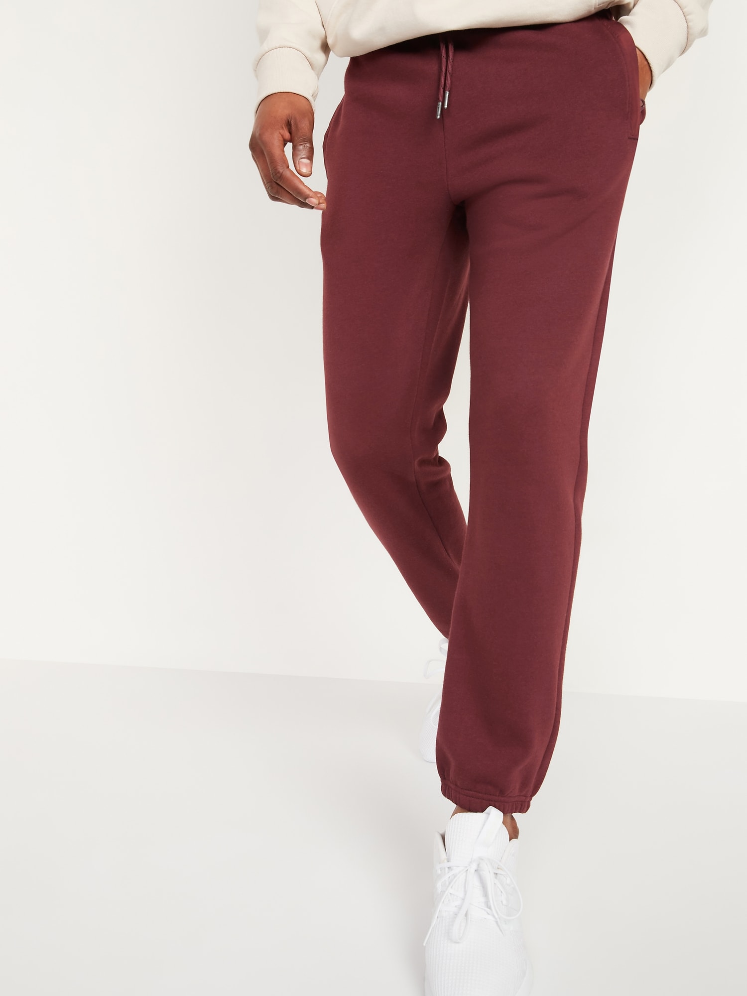 Tapered Woven-Trim Zip-Pocket Sweatpants for Men