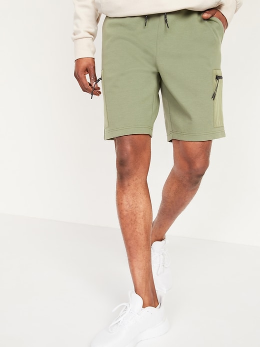 View large product image 1 of 2. Dynamic Fleece Cargo Jogger Shorts -- 9-inch inseam