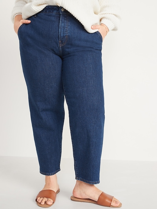 Image number 1 showing, Extra High-Waisted Secret-Slim Pockets Sky Hi Straight Plus-Size Jeans