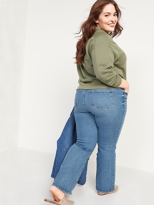 Image number 2 showing, High-Waisted Plus-Size Pull-On Kicker Boot-Cut Jeans
