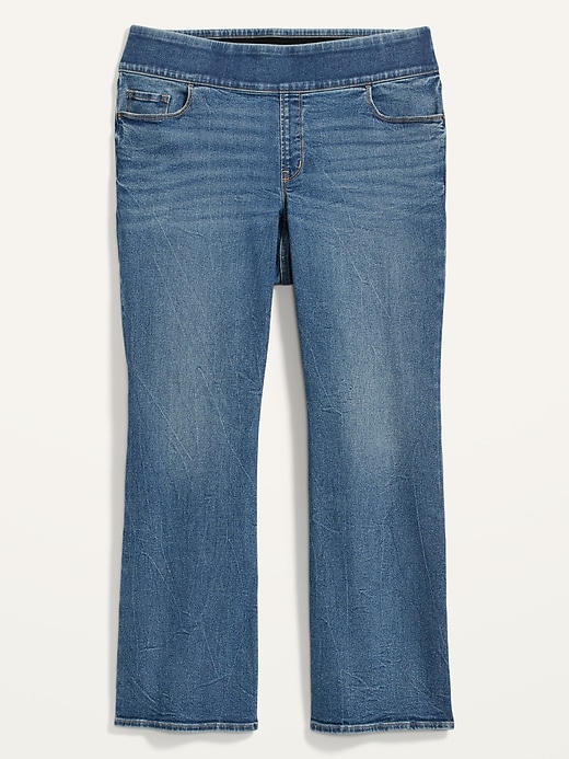 Image number 4 showing, High-Waisted Plus-Size Pull-On Kicker Boot-Cut Jeans