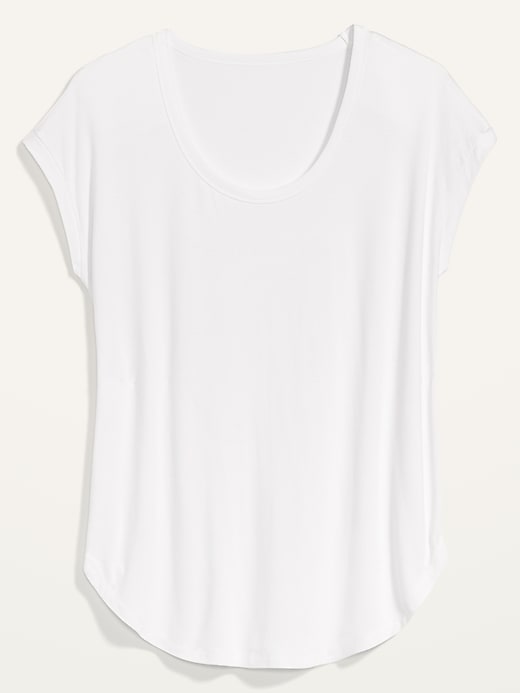 View large product image 2 of 2. Luxe Scoop-Neck Tunic Tee for Women