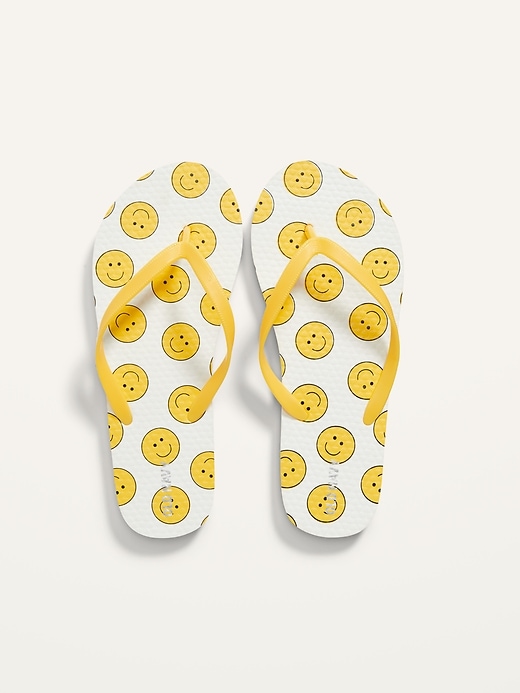 View large product image 1 of 1. Gender-Neutral Printed Flip-Flop Sandals for Kids