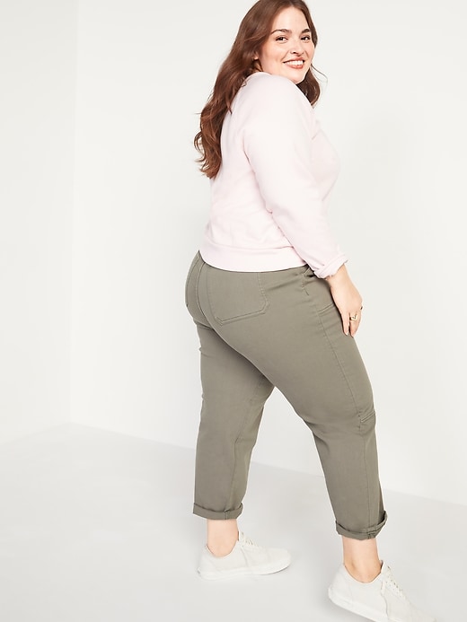 Image number 2 showing, Extra High-Waisted Secret-Smooth Pockets Sky Hi Straight Plus-Size Utility Jeans