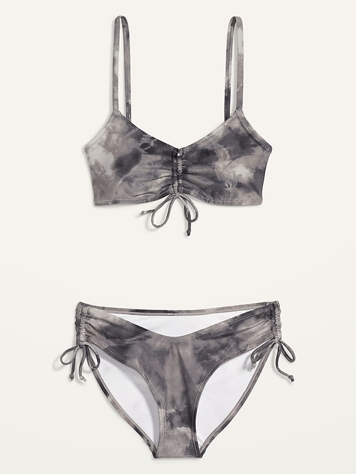 Image number 4 showing, Patterned Cinch-Tie Bikini 2-Piece Swim Set