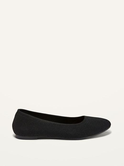 Image number 4 showing, Knit Almond-Toe Ballet Flats