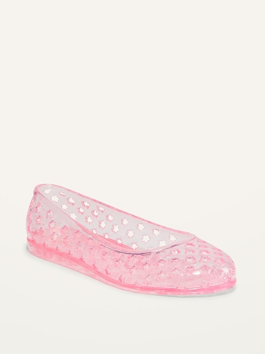 View large product image 1 of 1. Perforated Jelly Ballet Flats for Girls