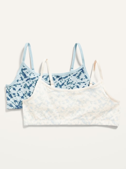 View large product image 1 of 1. Printed Jersey-Knit Cami Bra 2-Pack for Girls
