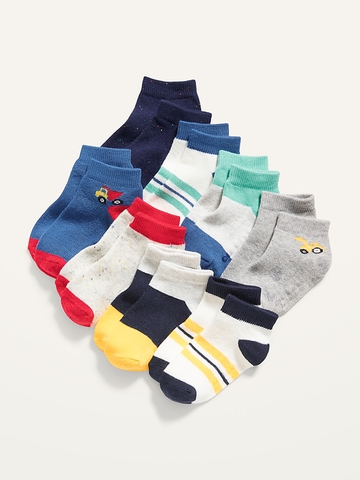 View large product image 1 of 1. Unisex Ankle Socks 8-Pack for Toddler & Baby