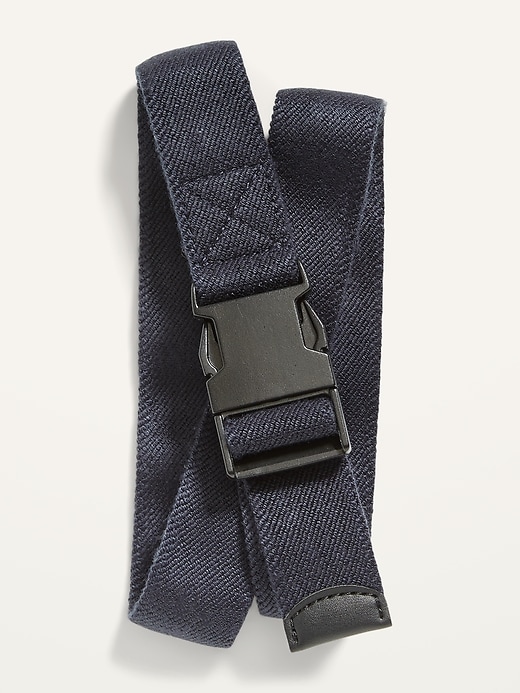 View large product image 1 of 1. Gender-Neutral Webbed Canvas Clip-Buckle Stretch Belt For Kids