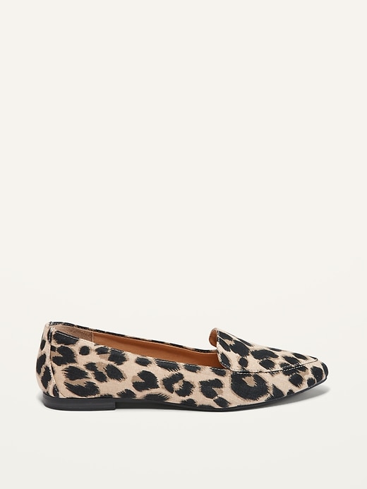 Image number 4 showing, Leopard-Print Canvas Pointed-Toe Loafers