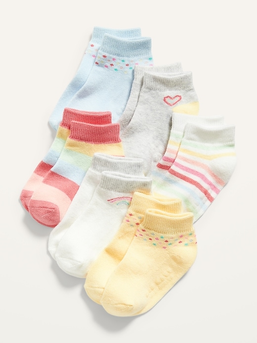 View large product image 1 of 1. Unisex Ankle Socks 6-Pack for Toddler & Baby