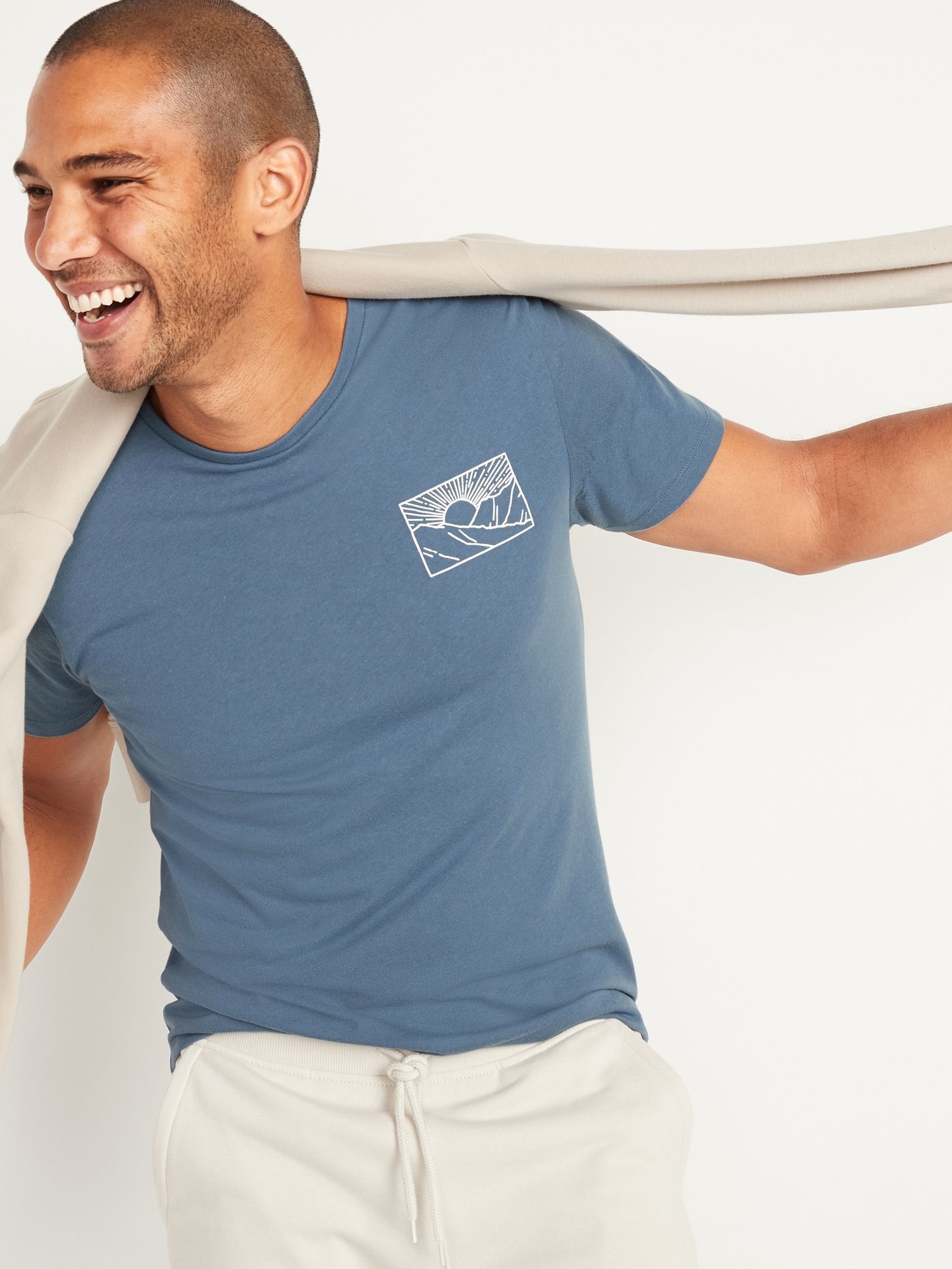 Graphic Soft-Washed Crew-Neck Tee for Men