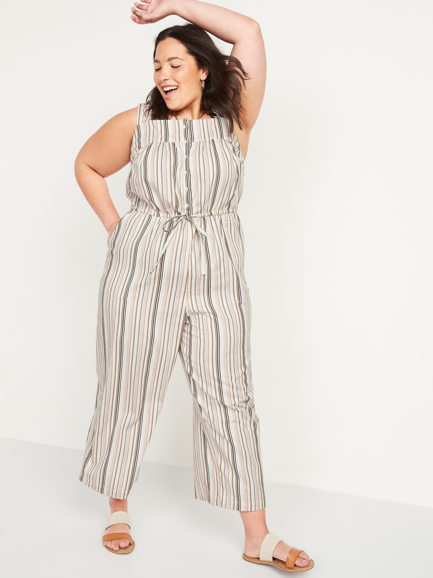 old navy tie waist jumpsuit