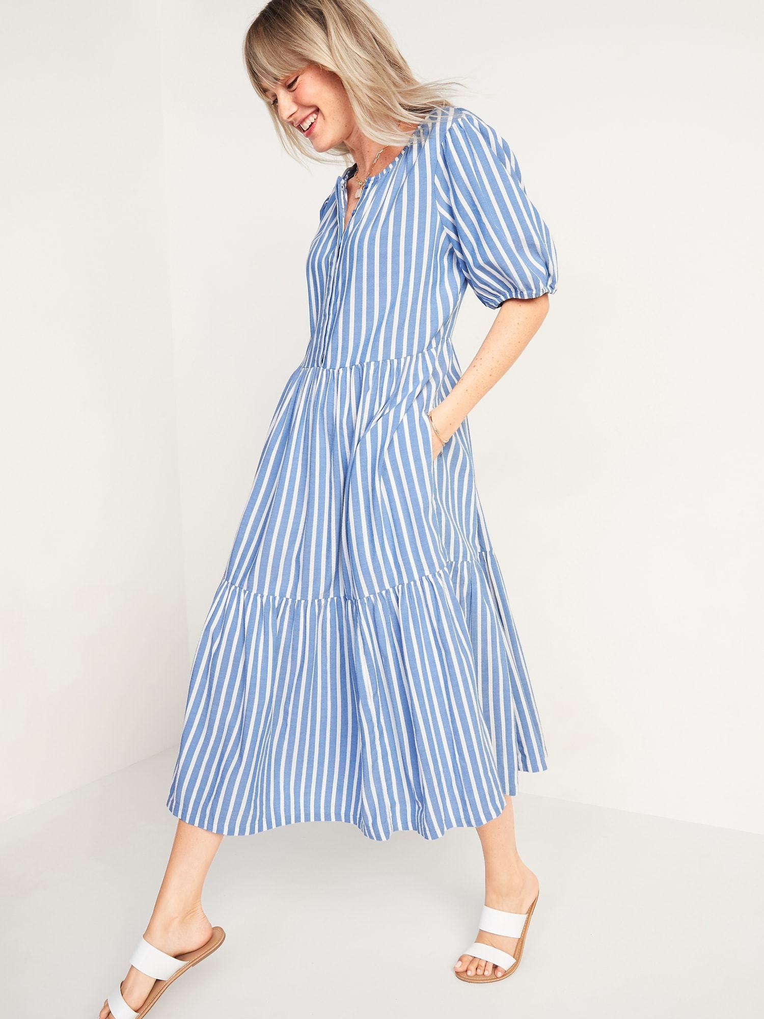 Old Navy Striped Midi Dress