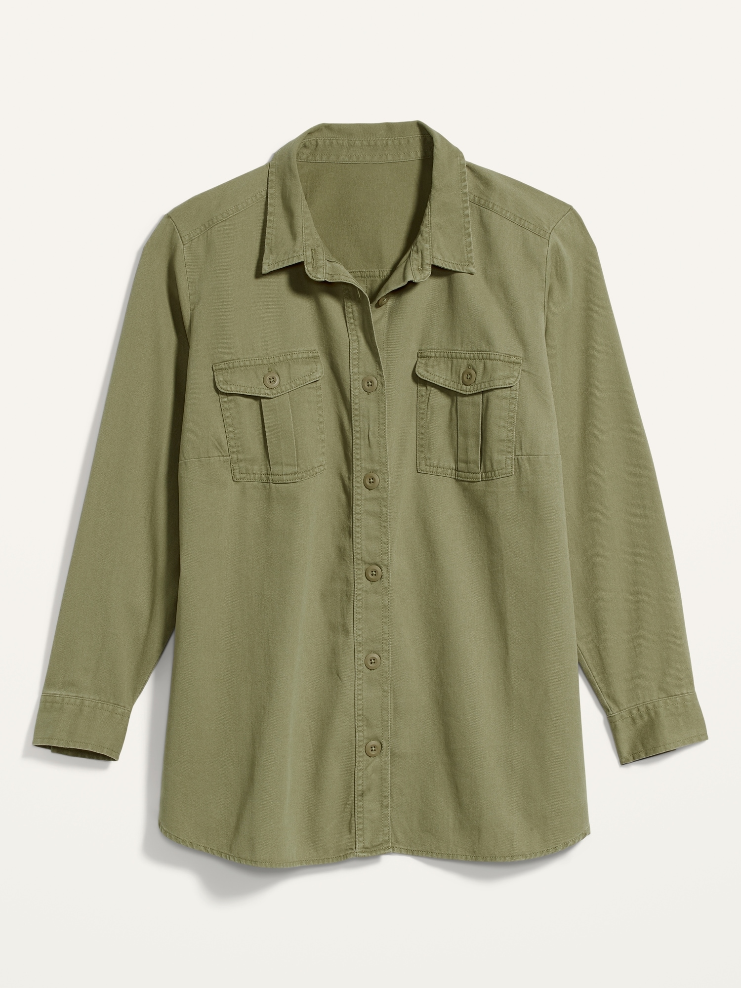 Long-Sleeve Utility Pocket Twill Shirt for Boys