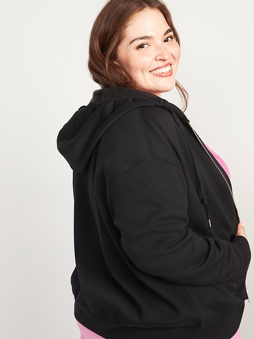 Image number 2 showing, Soft Slouchy Zip-Front Plus-Size Hoodie