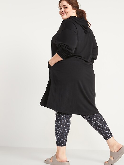 Image number 2 showing, Loose Extra-Long French Terry Plus-Size Hoodie